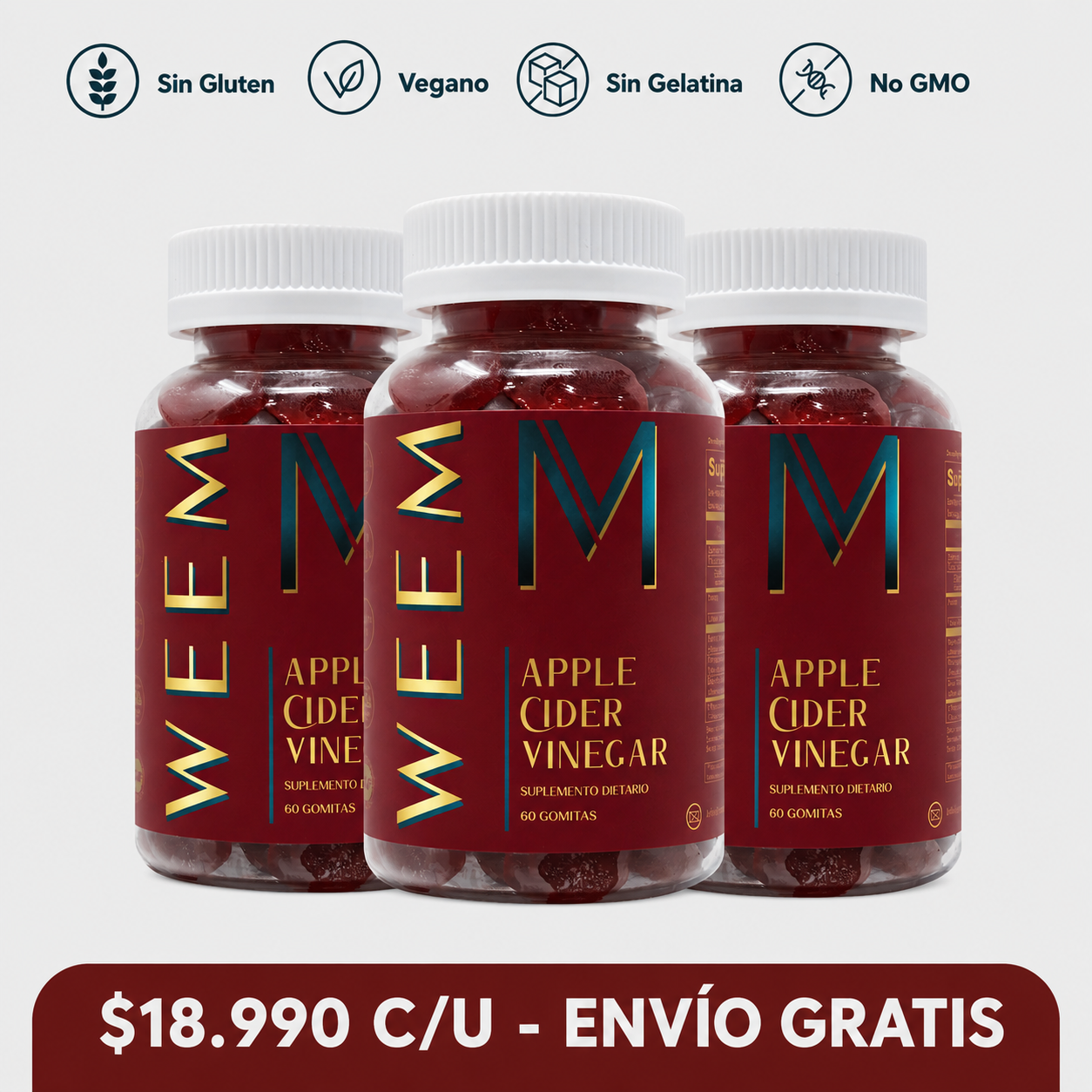 3 APPLE CIDER VINEGAR